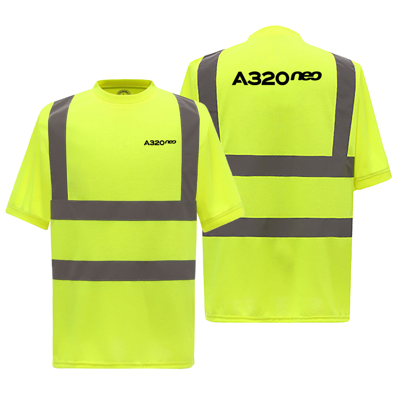 A320neo & Text Designed Reflective T-Shirts