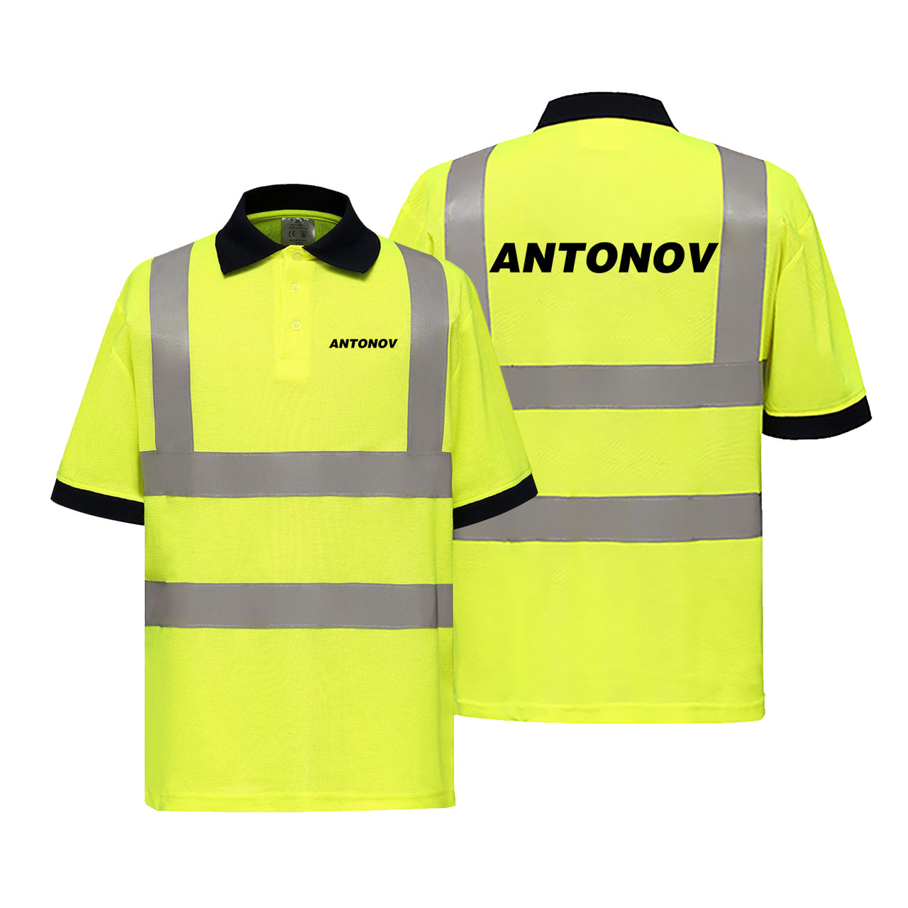 Antonov & Text Designed Reflective Polo T-Shirts