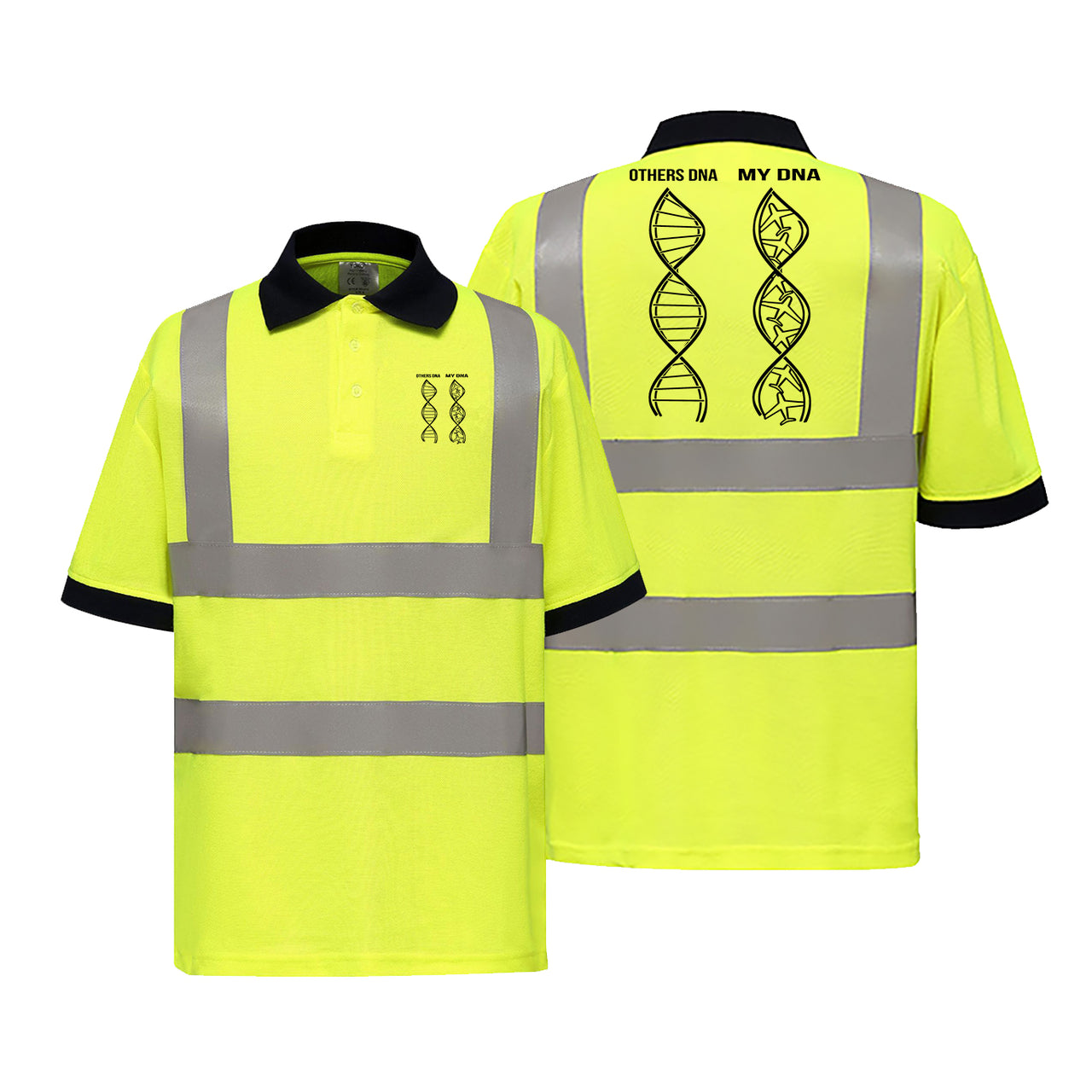 Aviation DNA Designed Reflective Polo T-Shirts