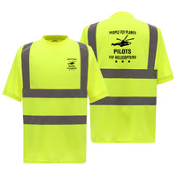 Thumbnail for People Fly Planes Pilots Fly Helicopters Designed Reflective T-Shirts