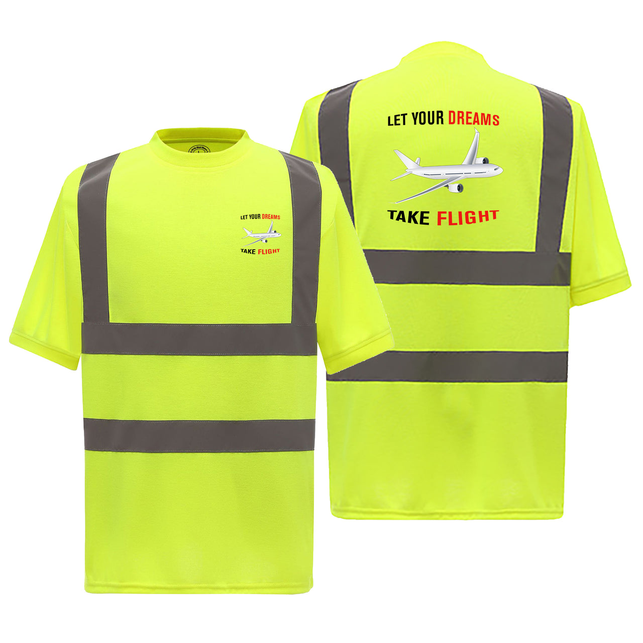 Let Your Dreams Take Flight Designed Reflective T-Shirts