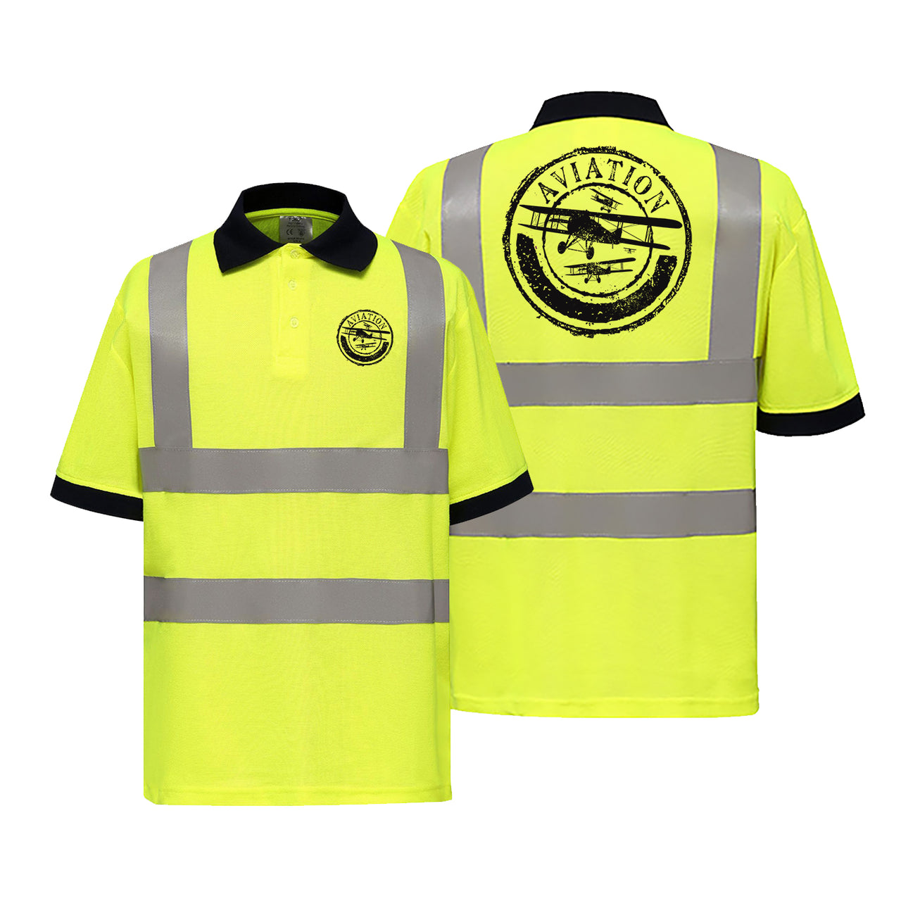 Aviation Lovers Designed Reflective Polo T-Shirts