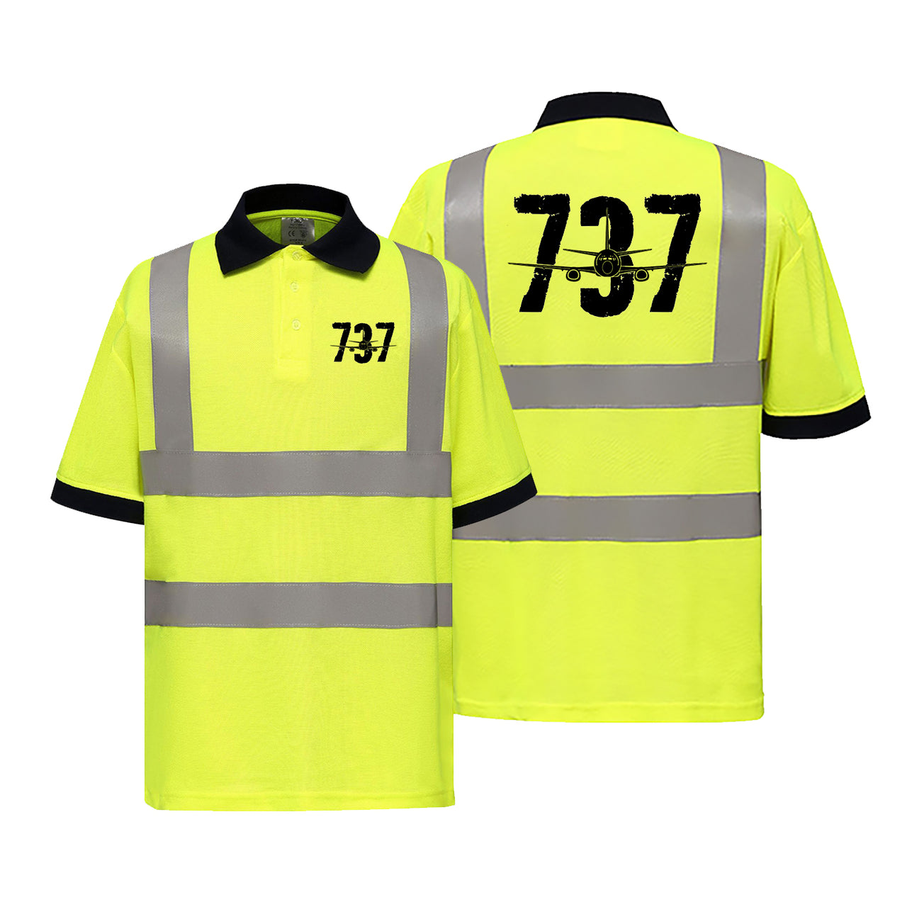 Boeing 737 Designed Designed Reflective Polo T-Shirts