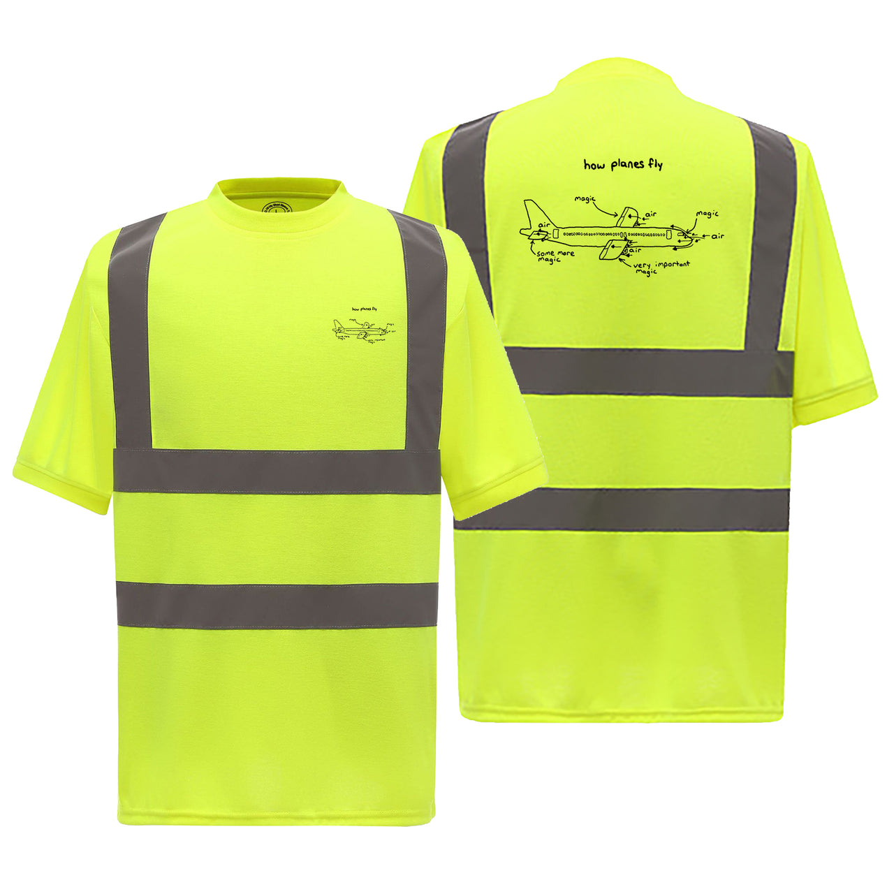 How Planes Fly Designed Reflective T-Shirts