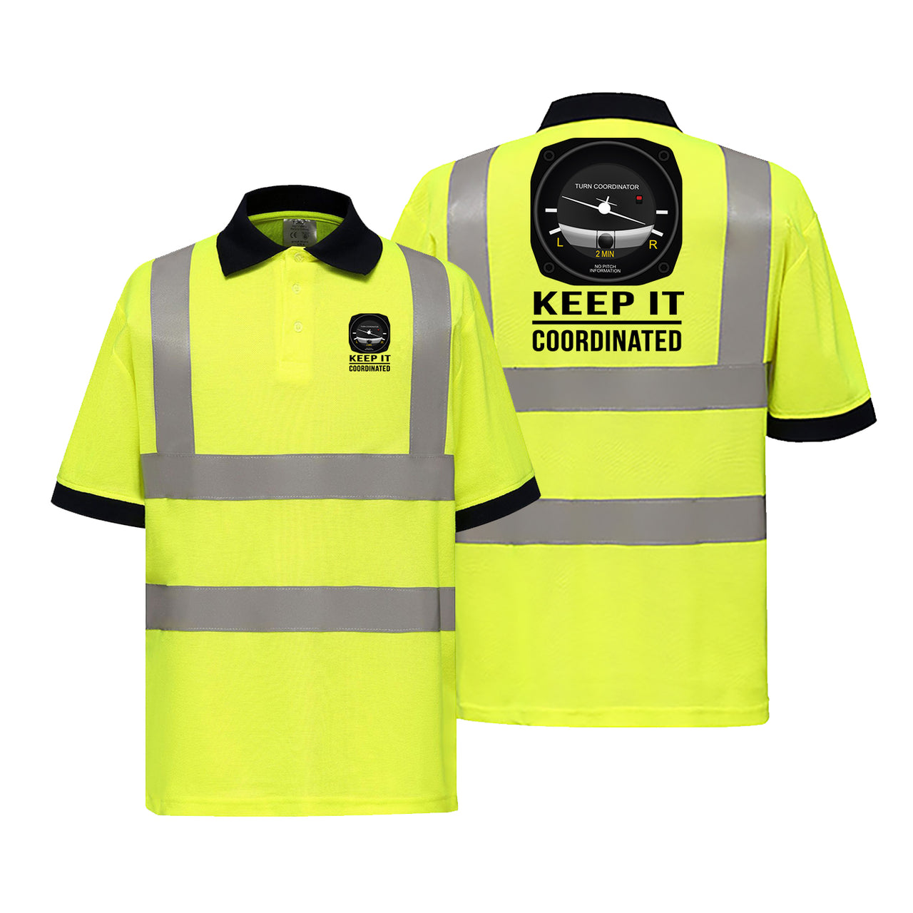 Keep It Coordinated Designed Reflective Polo T-Shirts