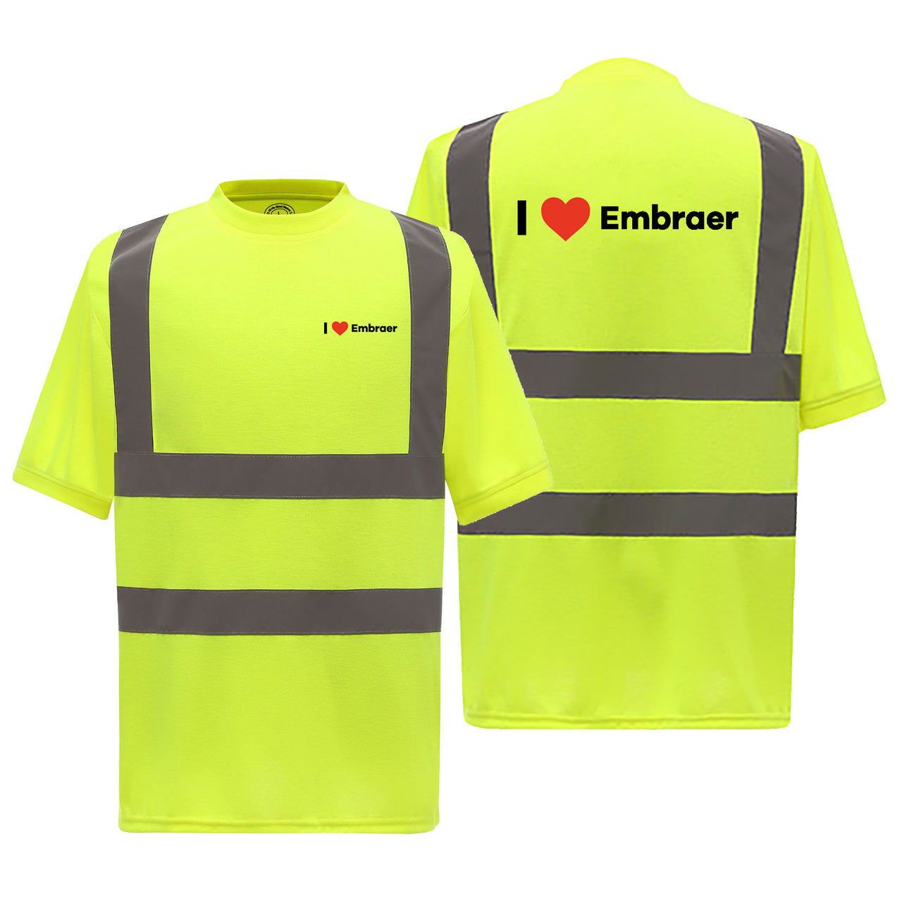 I Love Embraer Designed Reflective T-Shirts