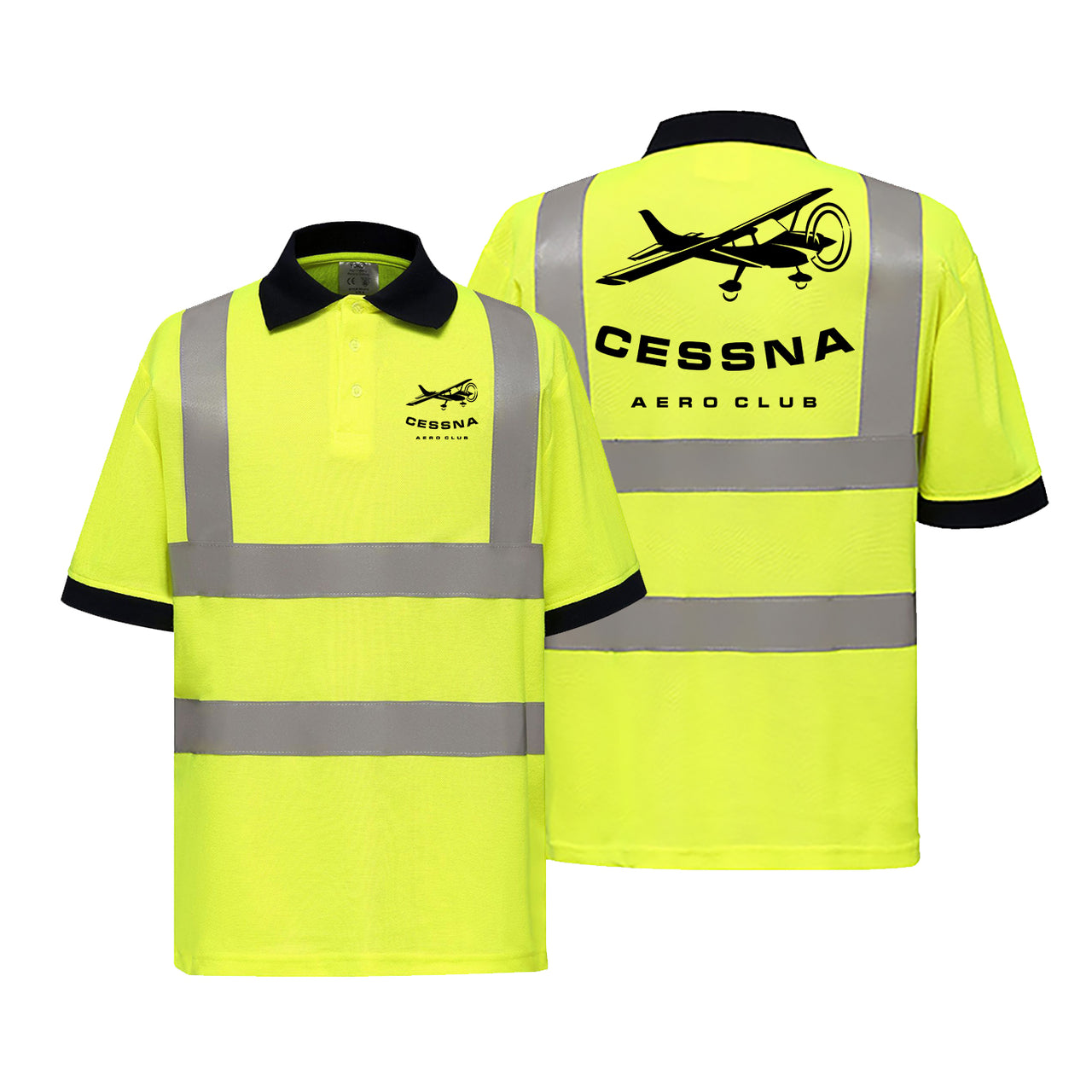 Cessna Aeroclub Designed Reflective Polo T-Shirts