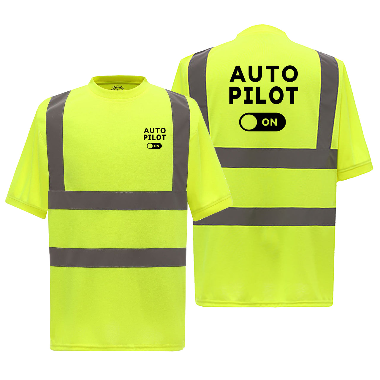 Auto Pilot ON Designed Reflective T-Shirts