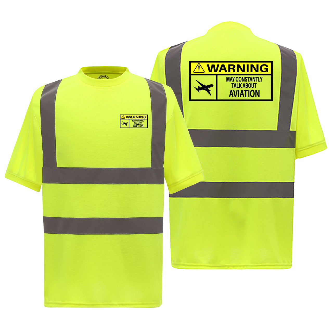 Warning May Constantly Talk About Aviation Designed Reflective T-Shirts