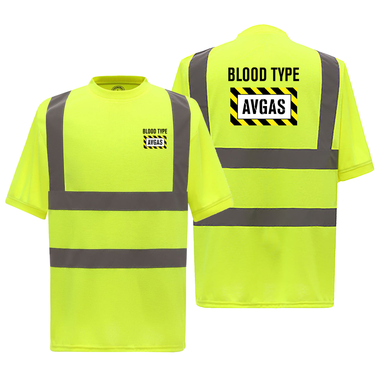 Blood Type AVGAS Designed Reflective T-Shirts