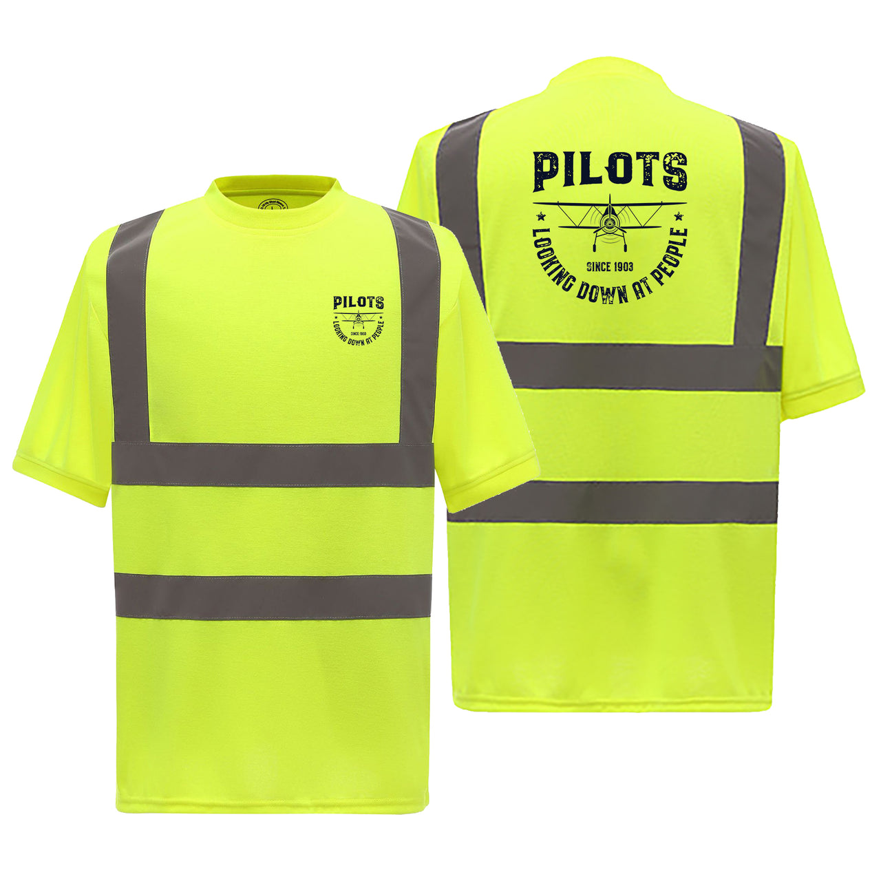 Pilots Looking Down at People Since 1903 Designed Reflective T-Shirts