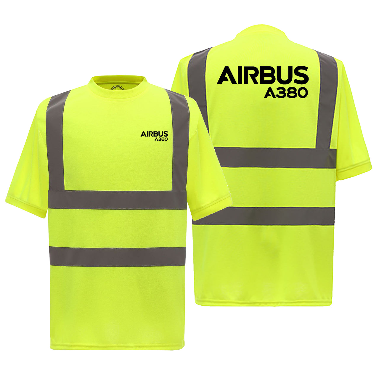 Airbus A380 & Text Designed Reflective T-Shirts