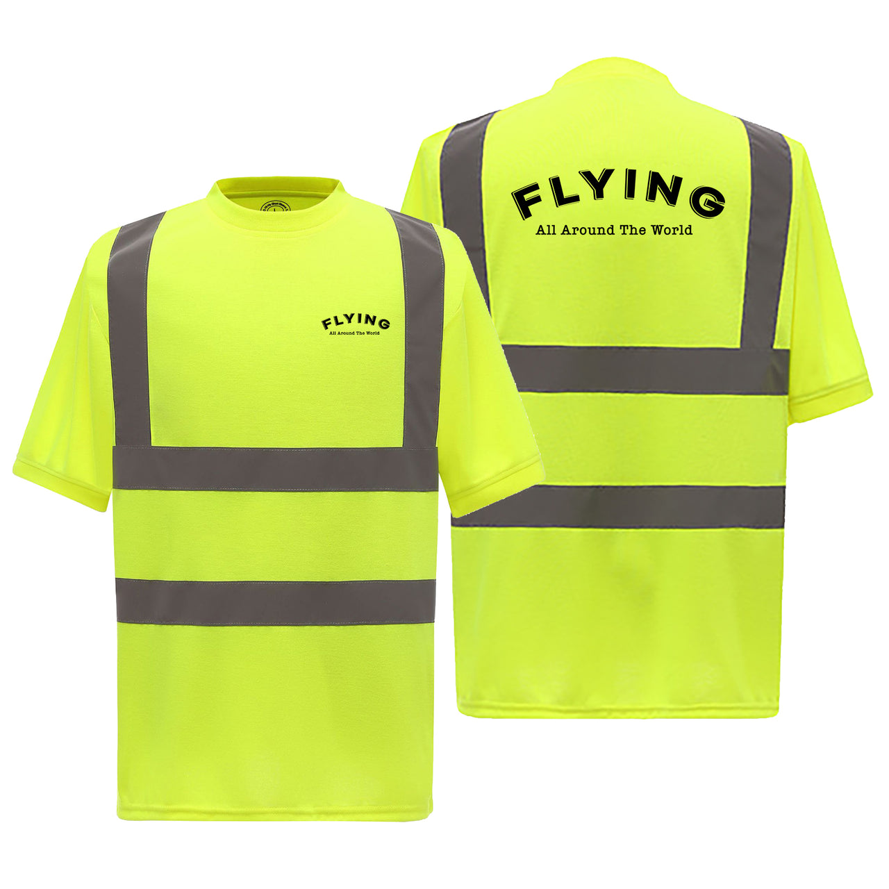 Flying All Around The World Designed Reflective T-Shirts