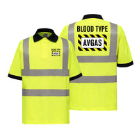 Thumbnail for Blood Type AVGAS Designed Reflective Polo T-Shirts