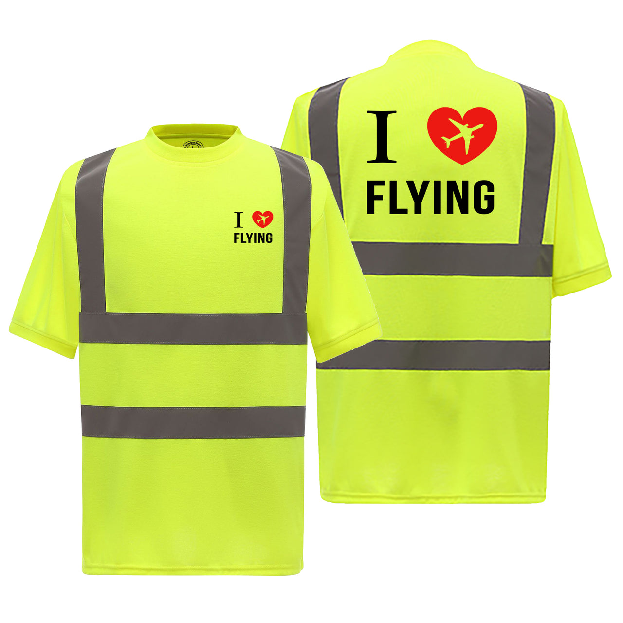 I Love Flying Designed Reflective T-Shirts