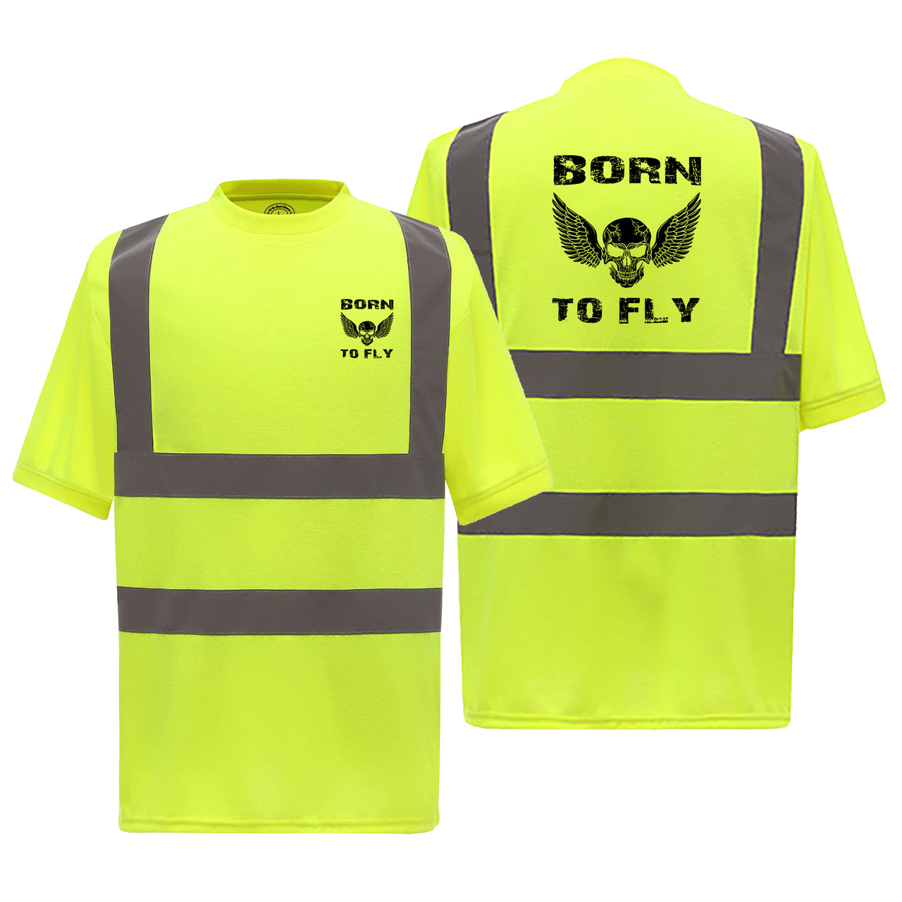 Born To Fly SKELETON Designed Reflective T-Shirts