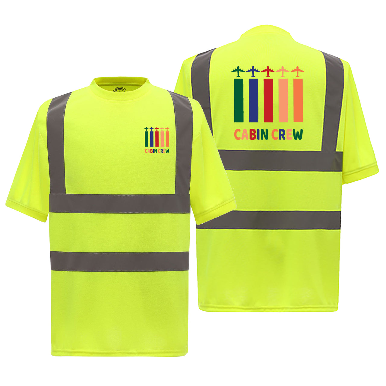 Colourful Cabin Crew Designed Reflective T-Shirts