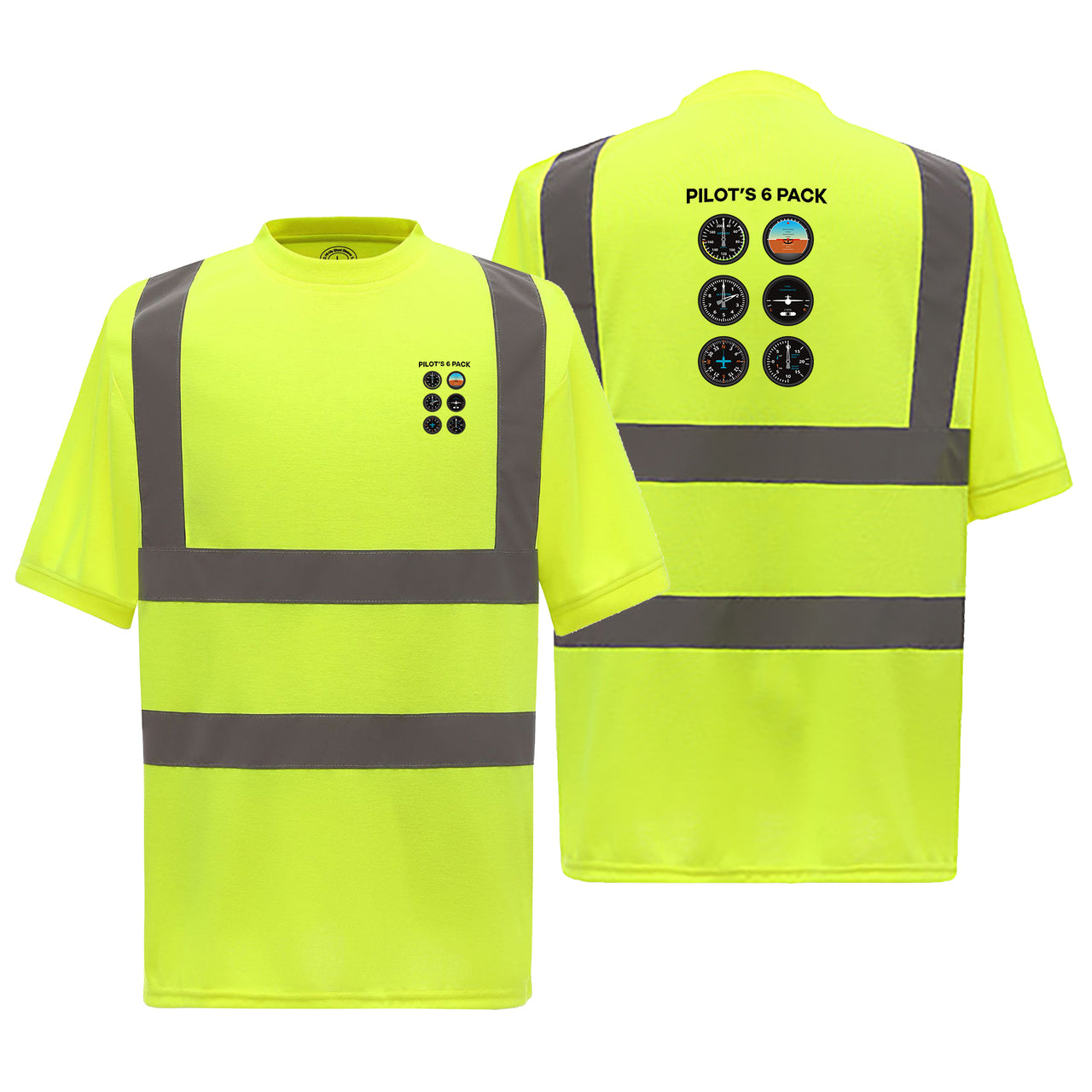 Pilot's 6 Pack Designed Reflective T-Shirts