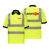 Thumbnail for Aviation Designed Reflective Polo T-Shirts