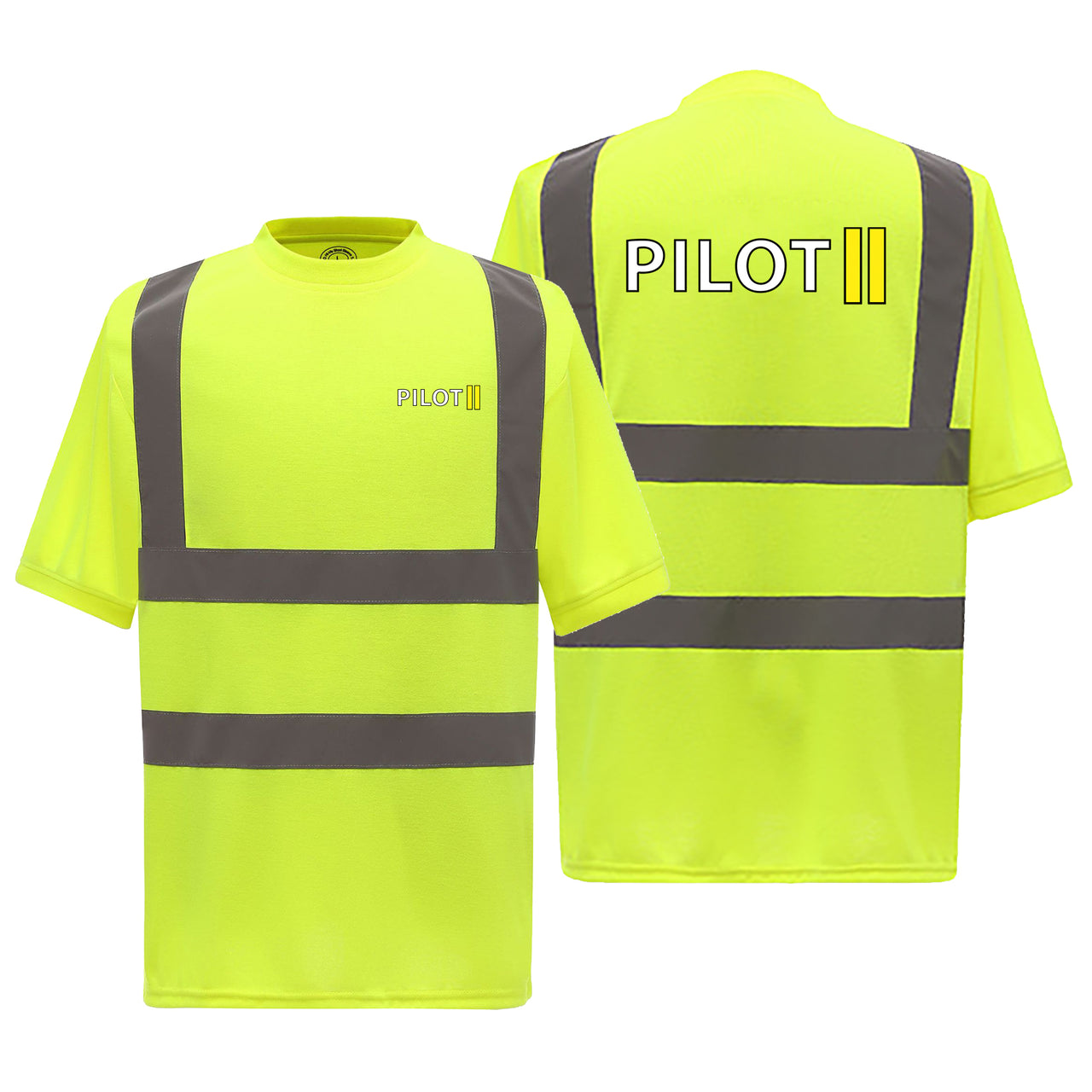 Pilot & Stripes (2 Lines) Designed Reflective T-Shirts