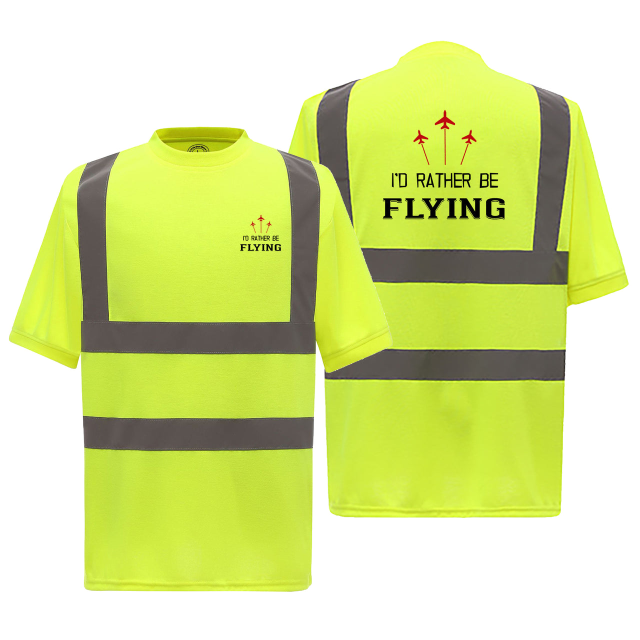 I'D Rather Be Flying Designed Reflective T-Shirts