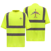 Thumbnail for Colourful Airplane Designed Reflective T-Shirts