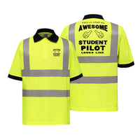 Thumbnail for Student Pilot Designed Reflective Polo T-Shirts