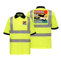 Thumbnail for Husband & Dad & Pilot & Legend Designed Reflective Polo T-Shirts