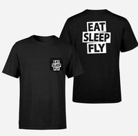 Thumbnail for Eat Sleep Fly Designed Pocket T-Shirts