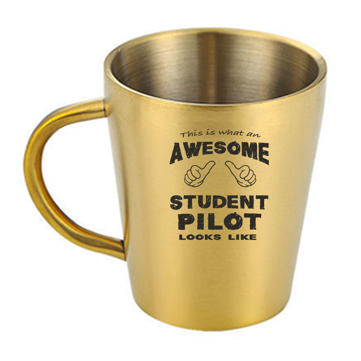 Student Pilot Designed Stainless Steel Coffee Mugs