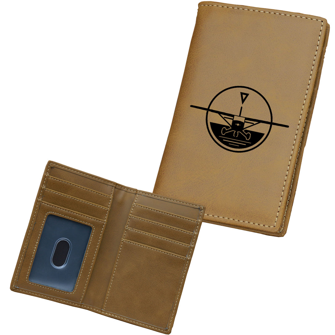 Cessna & Gyro Designed Leather Card Holder Wallets