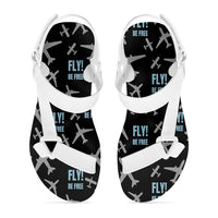 Thumbnail for Fly Be Free Black Designed Open Toe Sandals (Slippers)