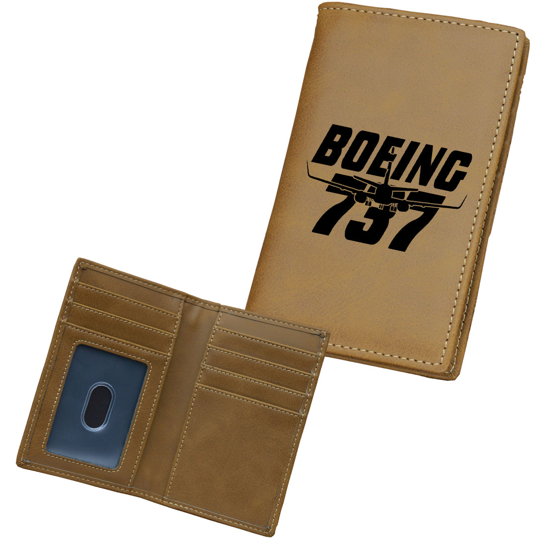 Amazing Boeing 737 Designed Leather Card Holder Wallets