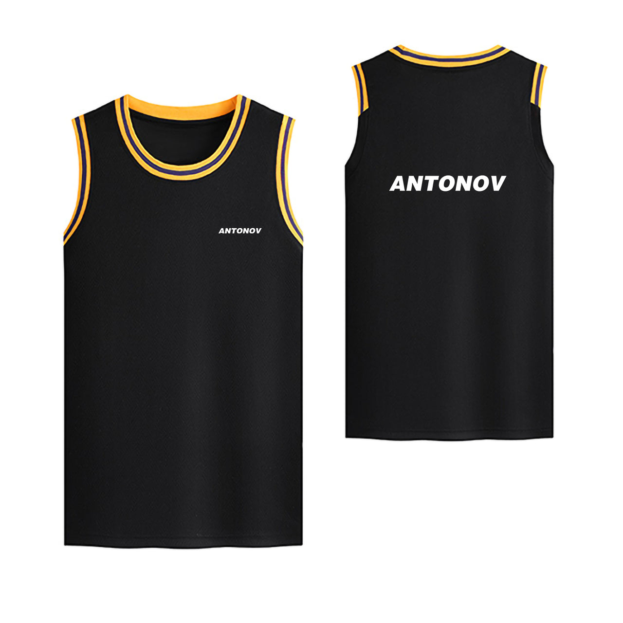 Antonov & Text Designed Basketball Style Sports Tank Tops