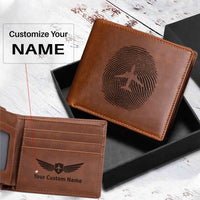 Thumbnail for Aviation Finger Print Designed Laser Leather Wallets