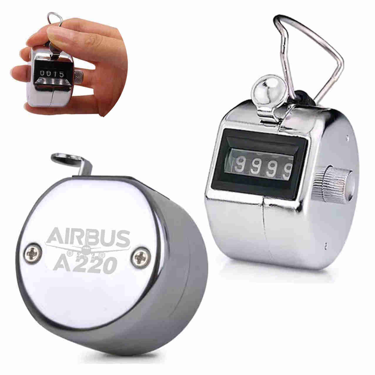 Amazing Airbus A220 Designed Metal Handheld Counters