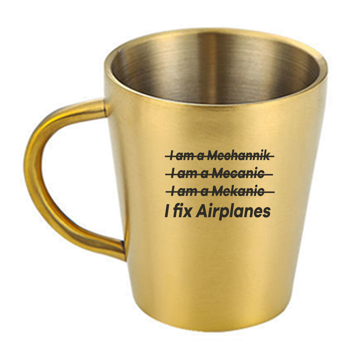 I Fix Airplanes Designed Stainless Steel Coffee Mugs