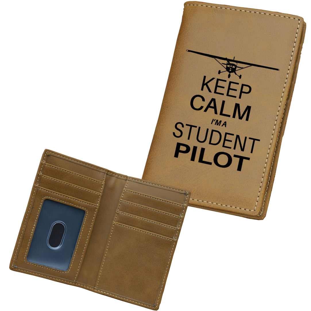 Student Pilot Designed Leather Card Holder Wallets