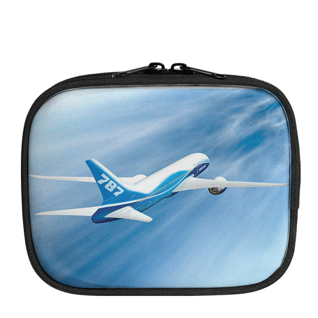 Beautiful Painting of Boeing 787 Dreamliner Designed Travel & Medical Storage Bags