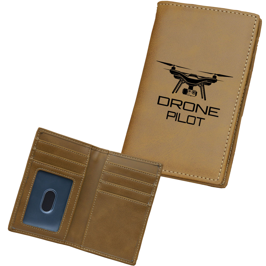 Drone Pilot Designed Leather Card Holder Wallets