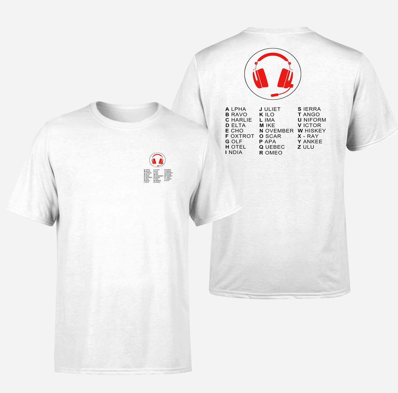 Aviation Alphabet 3 Double-Side T-Shirts