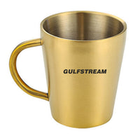 Thumbnail for Gulfstream & Text Designed Stainless Steel Coffee Mugs