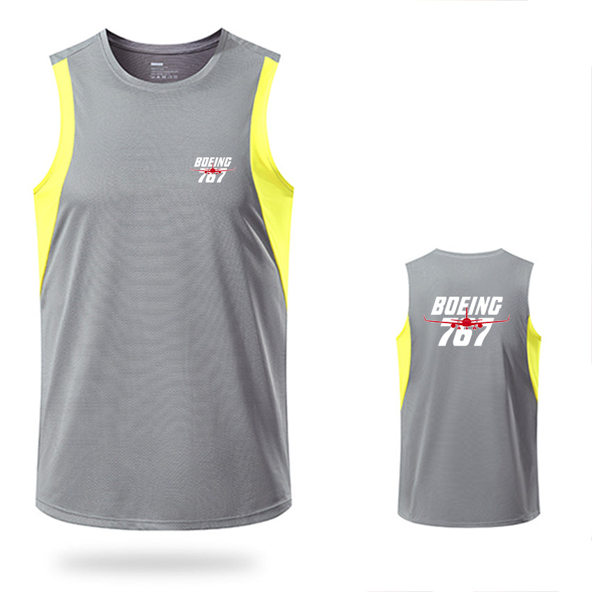 Amazing Boeing 767 Designed Men Sleeveless T-shirt Quick Dry Vests