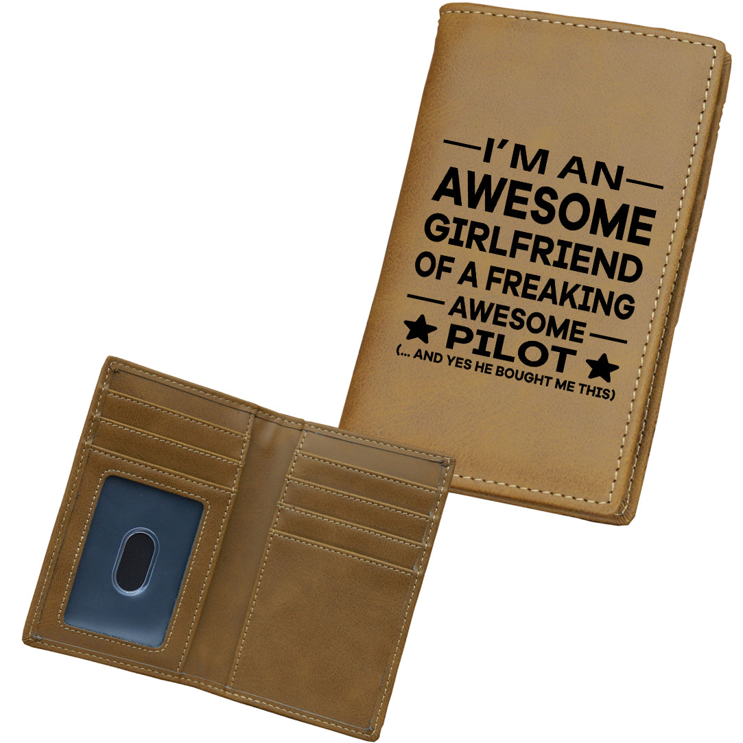 I am an Awesome Girlfriend Designed Leather Card Holder Wallets