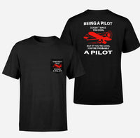 Thumbnail for If You're Cool You're Probably a Pilot Designed Pocket T-Shirts