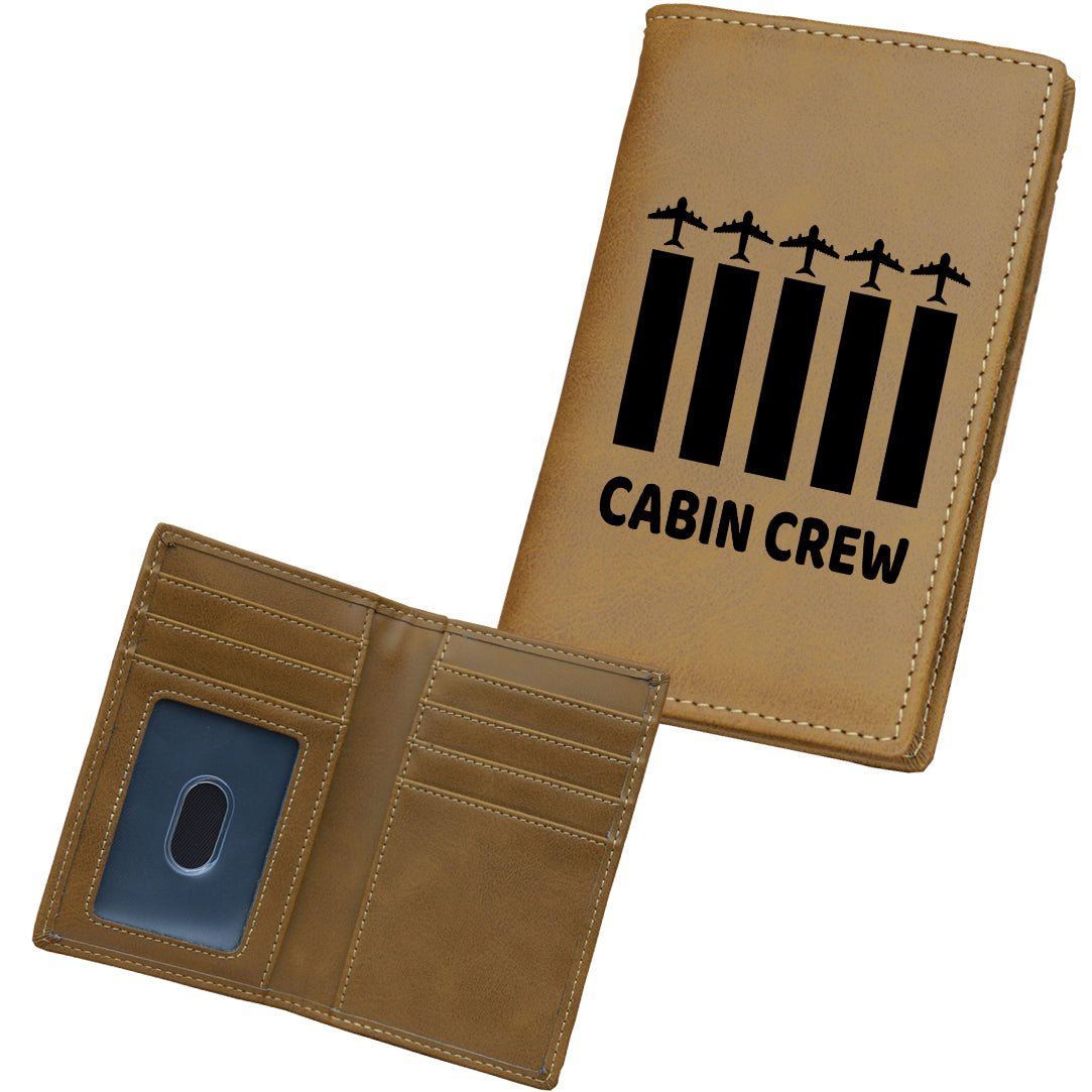 Colourful Cabin Crew Designed Leather Card Holder Wallets