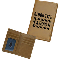 Thumbnail for Blood Type AVGAS Designed Leather Card Holder Wallets