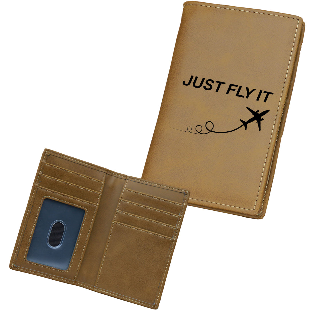 Just Fly It Designed Leather Card Holder Wallets