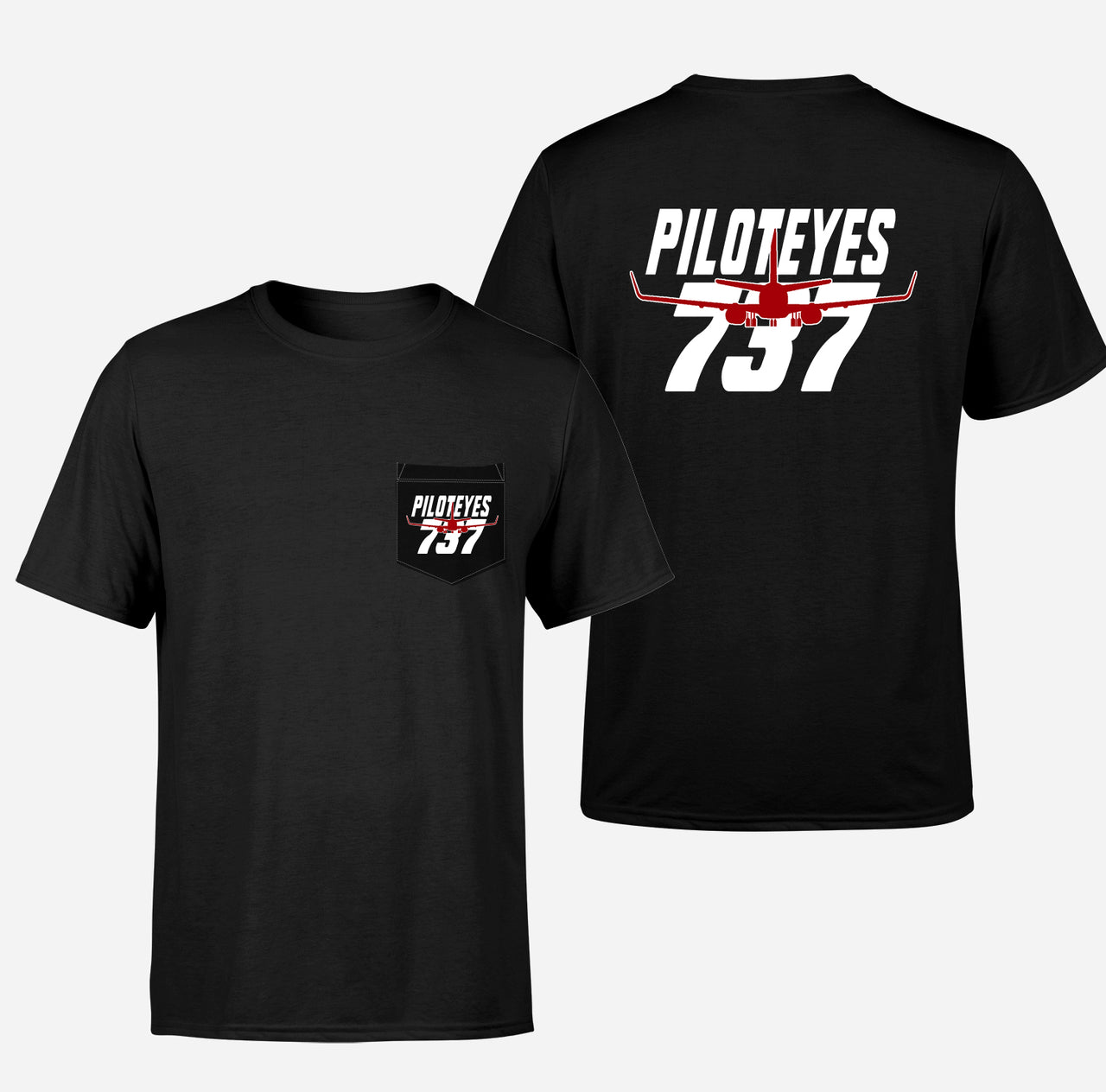 Amazing Piloteyes737 Designed Pocket T-Shirts