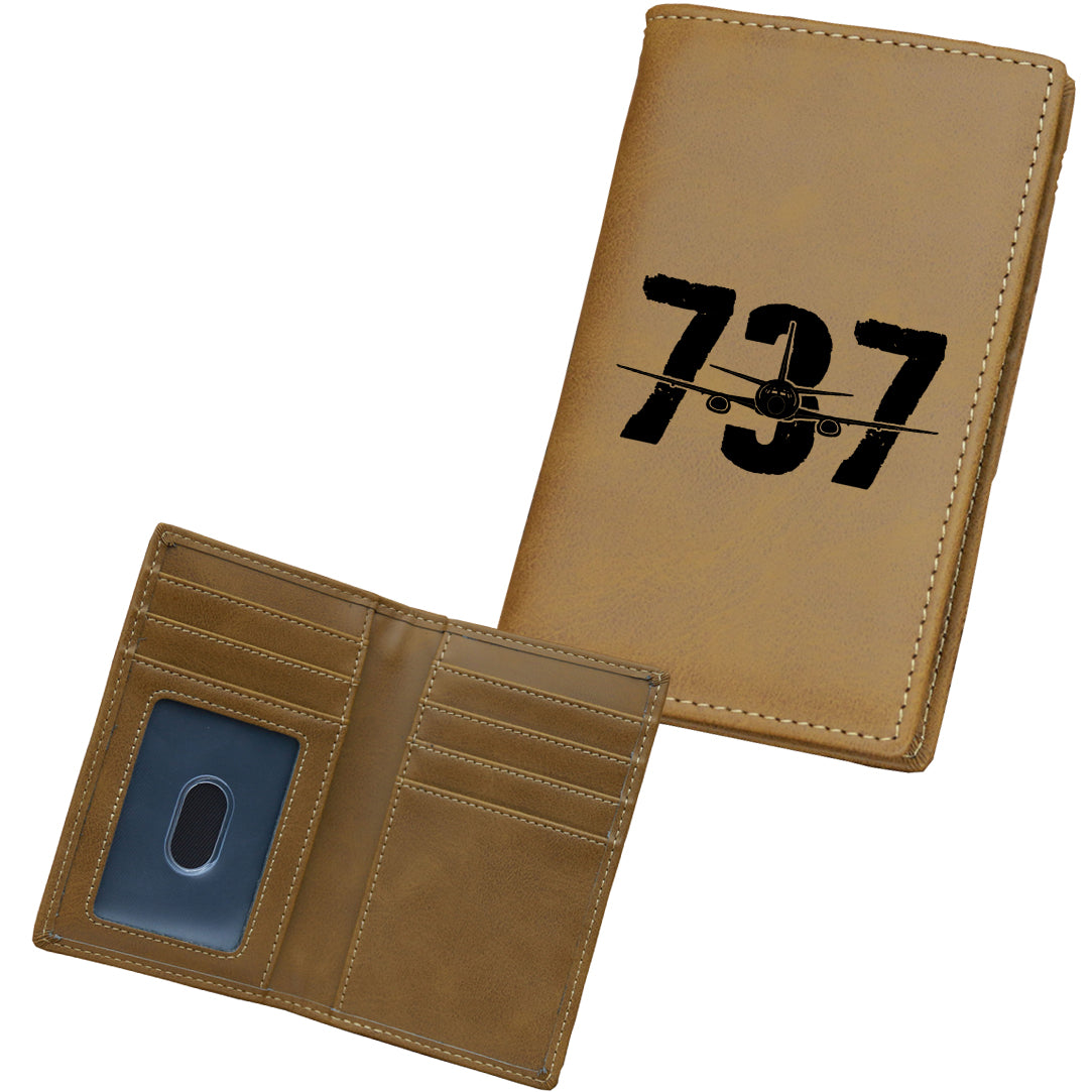 Boeing 737 Designed Designed Leather Card Holder Wallets